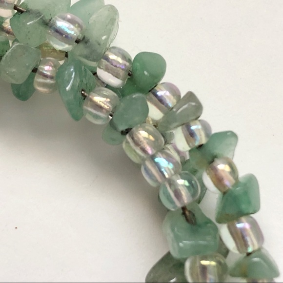 Green Adventurine Iridescent Crystal Dolphin Bell Wrap Bracelet - Picture 8 of 8